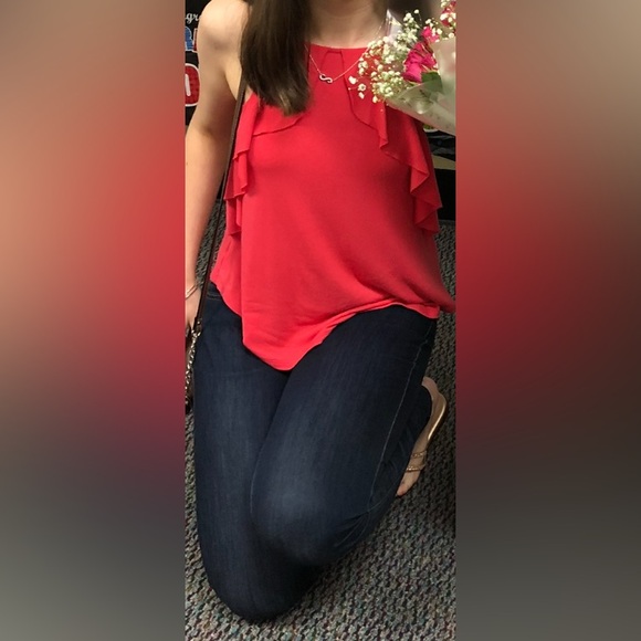 Express Pink Ruffle Halter Top - Picture 4 of 4